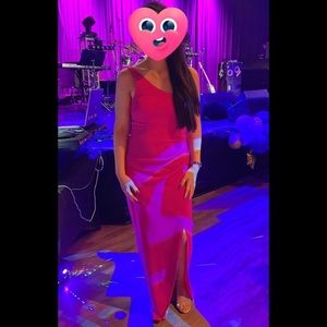 Worn once Asymmetrical Fuschia Dress Size S